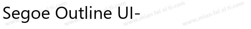 Segoe Outline UI字体转换
